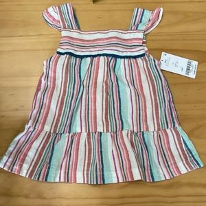 NWT Carters Linen Blend Striped Shirt, size 24 months